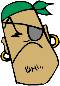 Cartoon Character with Sunglasses and Green Hat Clipart