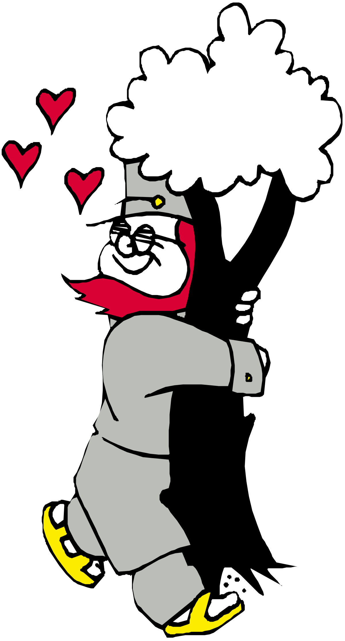 a cartoon character with a heart on his head clip art png transparent Cartoon Character with Heart on Head - Adorable Clipart for Every Occasion