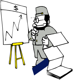 Man Painting on Easel Clipart - Vibrant Artistic Scene