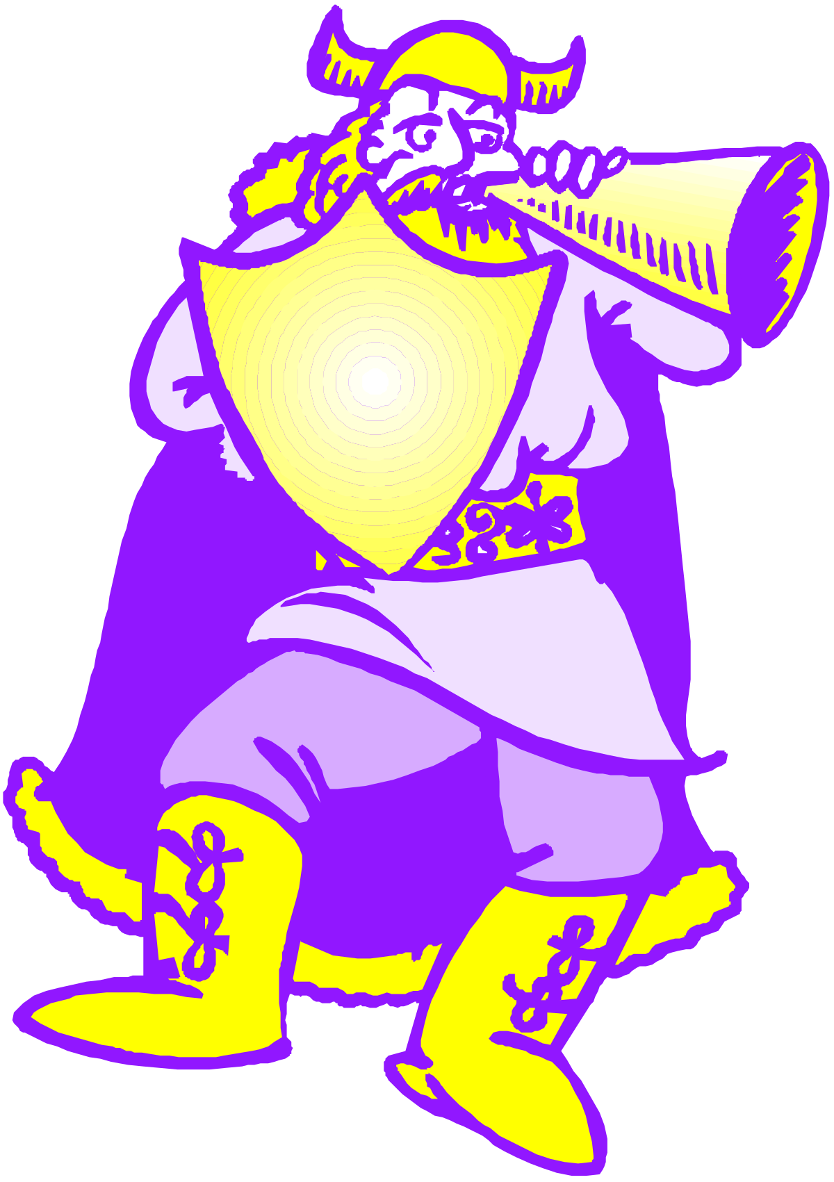 Cartoon Character with Sword and Shield Clipart - Dynamic Fantasy Art