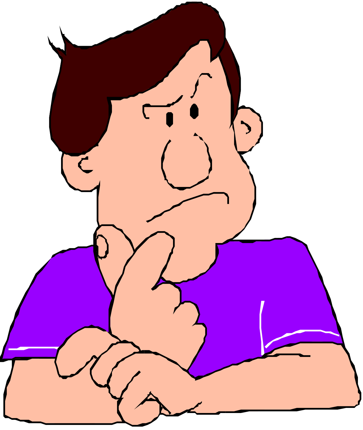 a man with his hand on his chin clip art png transparent Thoughtful Man with Hand on Chin Clipart - Reflective Expression