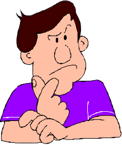 Thoughtful Man with Hand on Chin Clipart - Reflective Expression