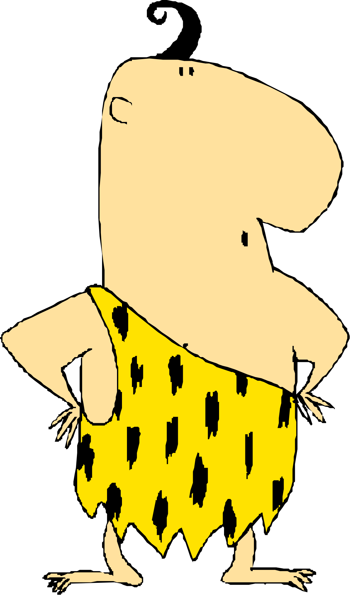 Cartoon Character in Yellow Shirt - Fun and Playful Clipart
