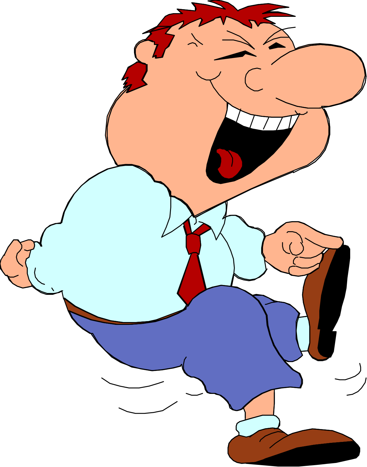 Laughing Man in Tie and Shirt Clipart for Professional Use