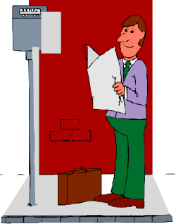 Mailbox Clipart: Man Standing in Front of Mailbox