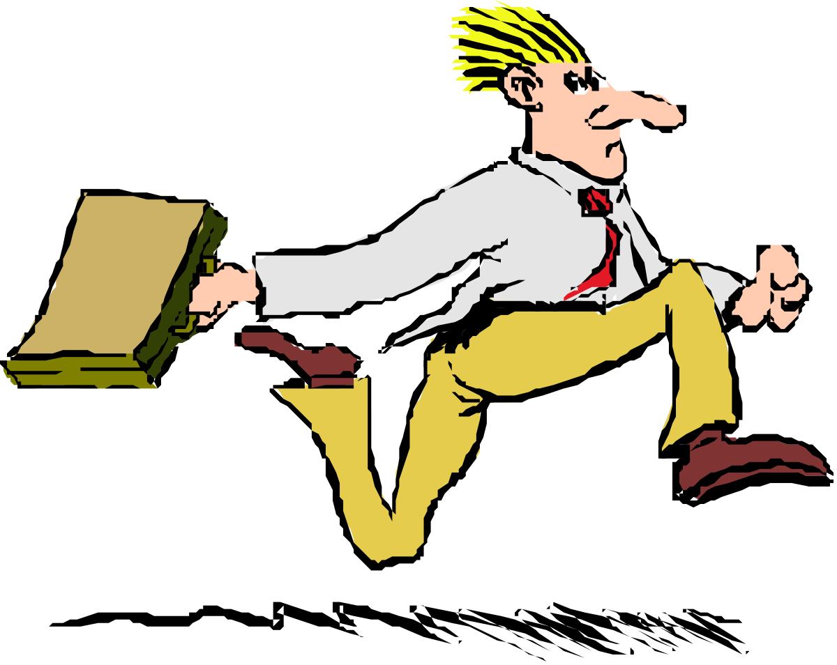 a man in a suit and tie is running with a laptop clip art png transparent Running Man with Laptop Clipart - Business on the Go