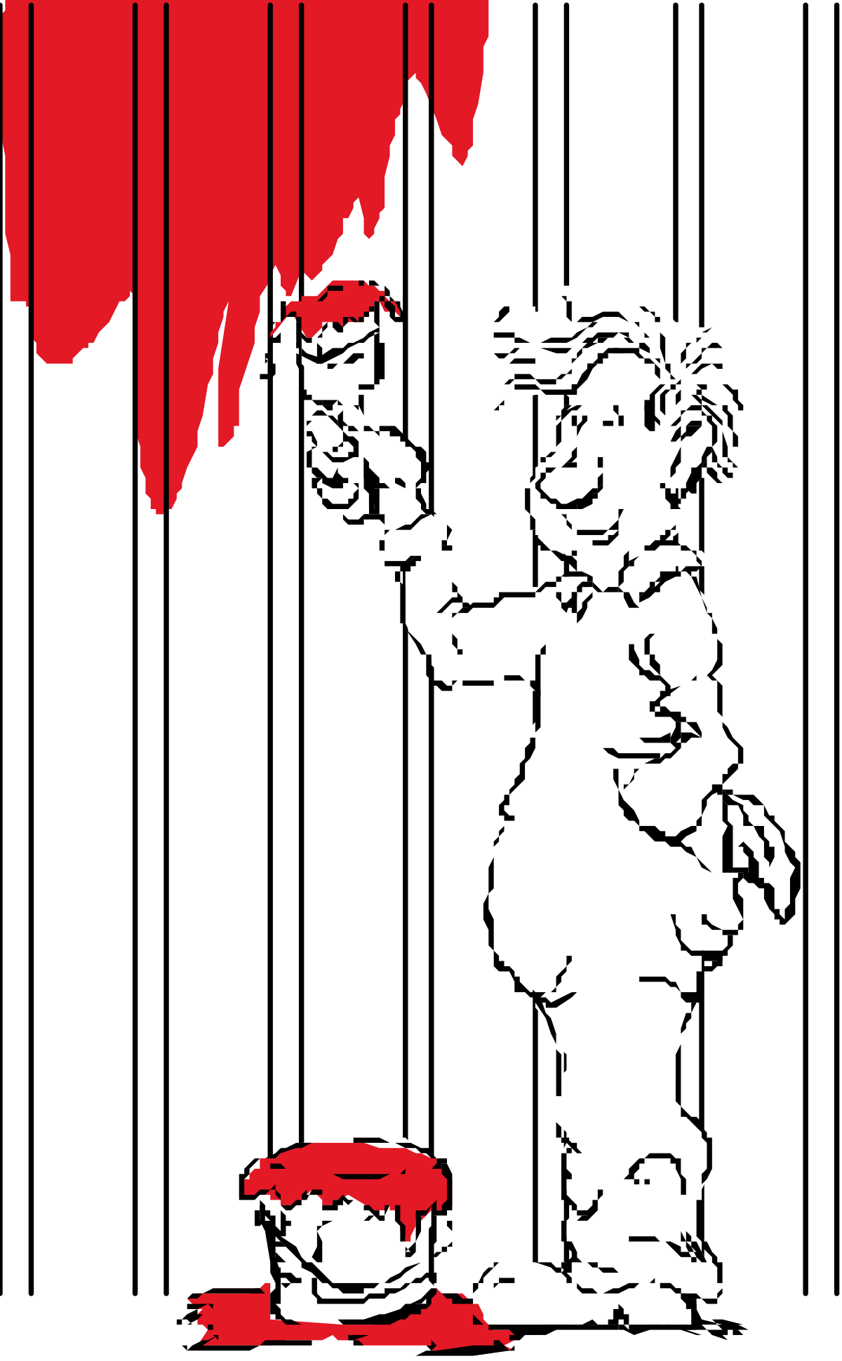 Cartoon Character with Knife: Dynamic Clipart for Your Projects