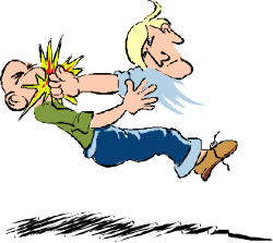 Cartoon Character with Yellow Hair and Green Shirt Clipart
