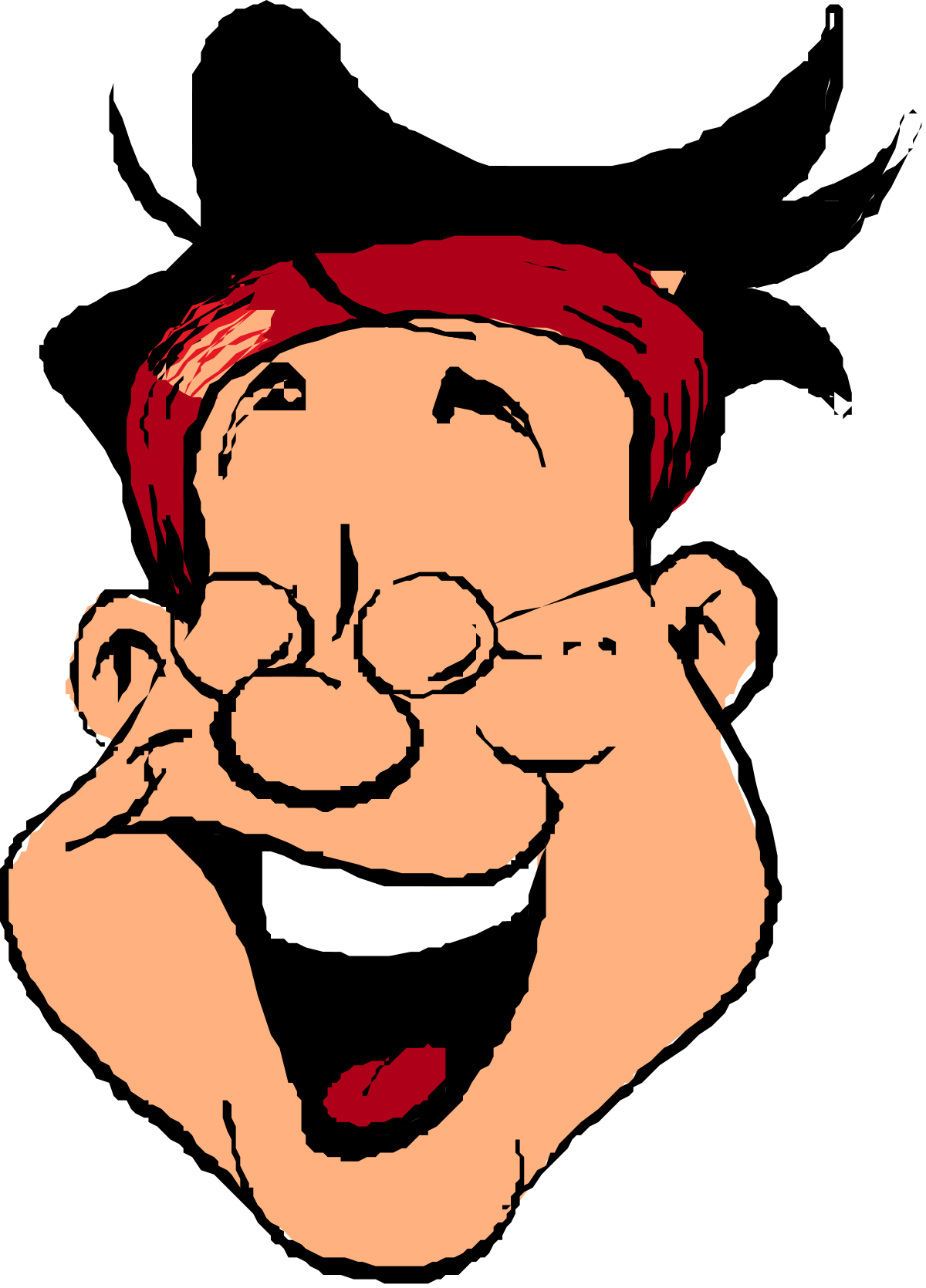 Cartoon Character with Red Hair and Smile  Fun Clipart for Every Occasion
