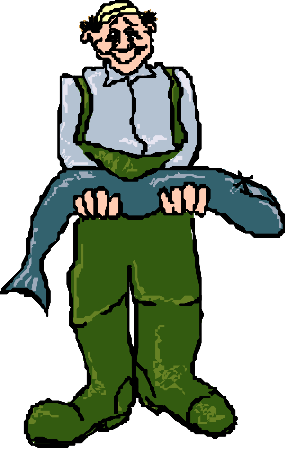 a man in a green suit and tie holding a blue bag clip art png transparent Man in Green Suit and Tie Holding Blue Bag Clipart