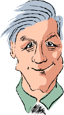 Blue Hair Man Clipart: Unique Character Illustration for Your Projects