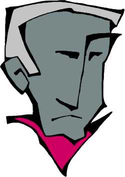 Black and White Drawing of a Man's Face - Unique Clipart Collection