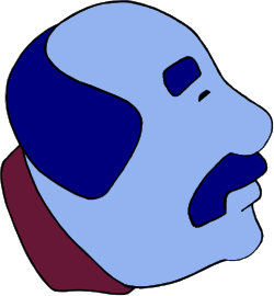 Blue Man with Red Collar Clipart for Creative Projects