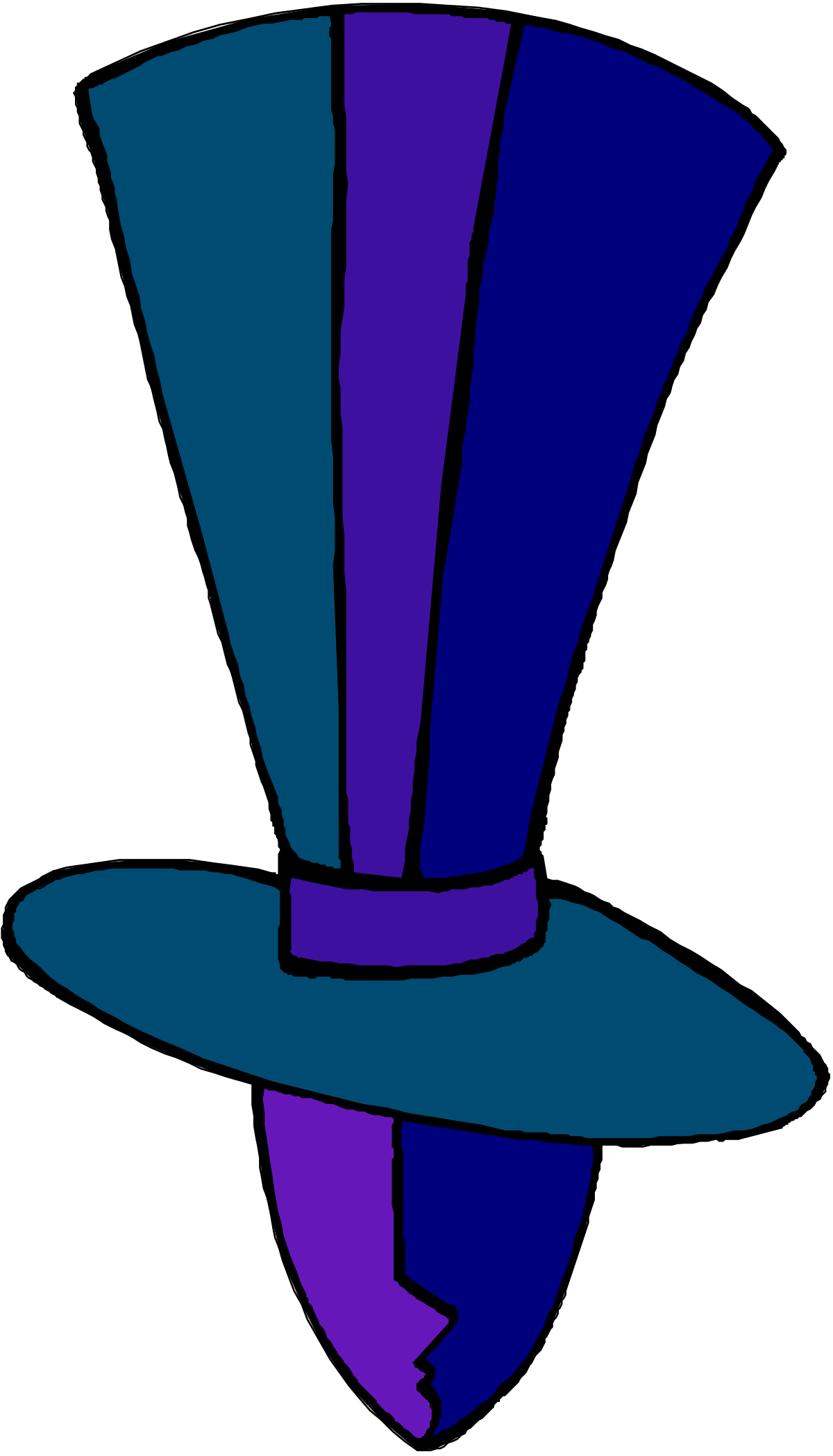 Blue Top Hat with Purple Clip: Elegant Accessory for Any Occasion
