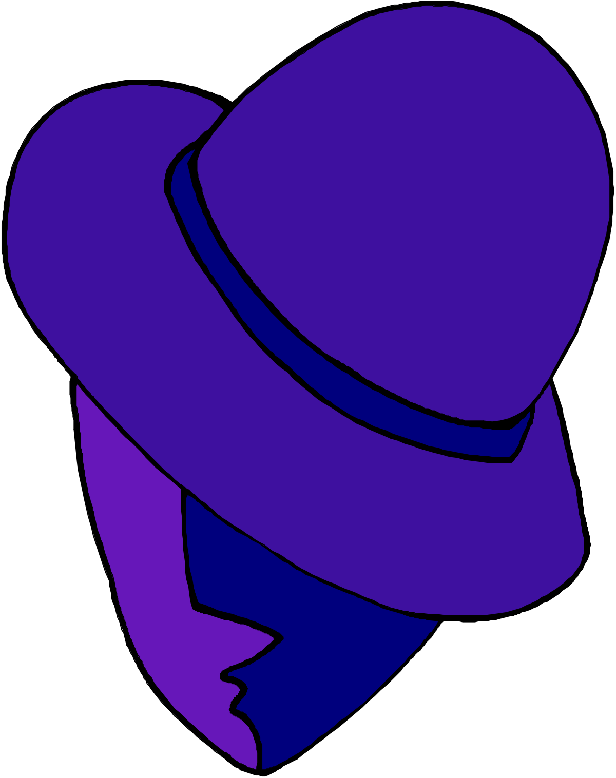 Purple Hat with Blue Band Clipart - Perfect for Summer Themes