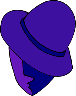 Purple Hat with Blue Band Clipart - Perfect for Summer Themes