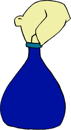 Blue Vase with Hand Holding - Elegant Clipart for Creative Projects