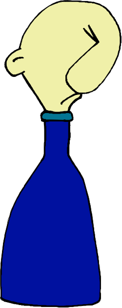 Blue Bottle with White Cap Clipart - Perfect for Creative Projects