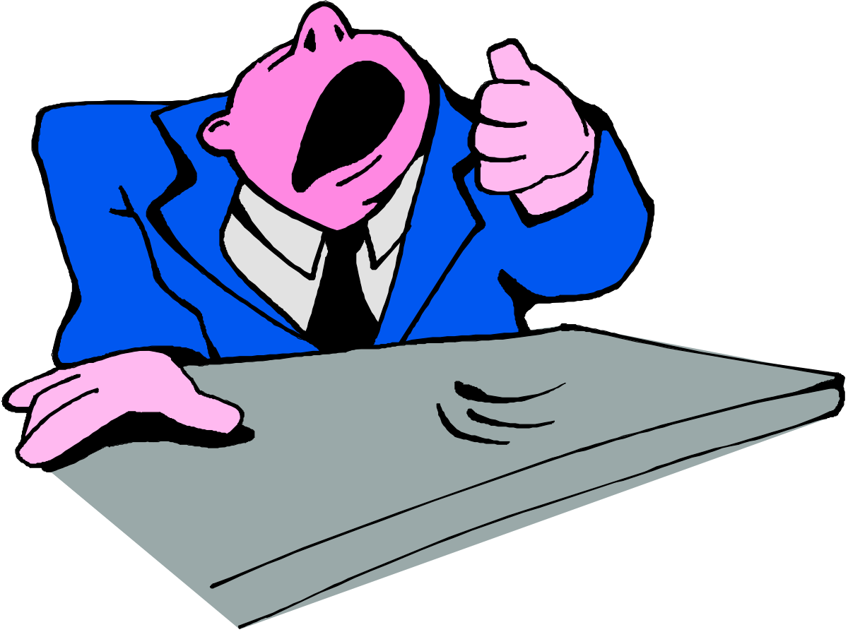 Businessman in Suit at Desk Clipart  Professional Workspace Illustration