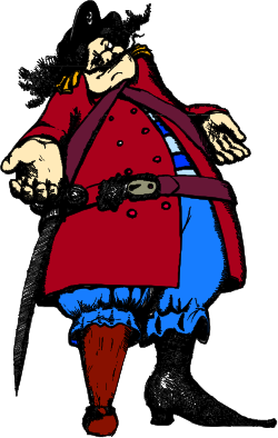 Cartoon Character in Red Coat and Blue Pants - Fun Clipart Design