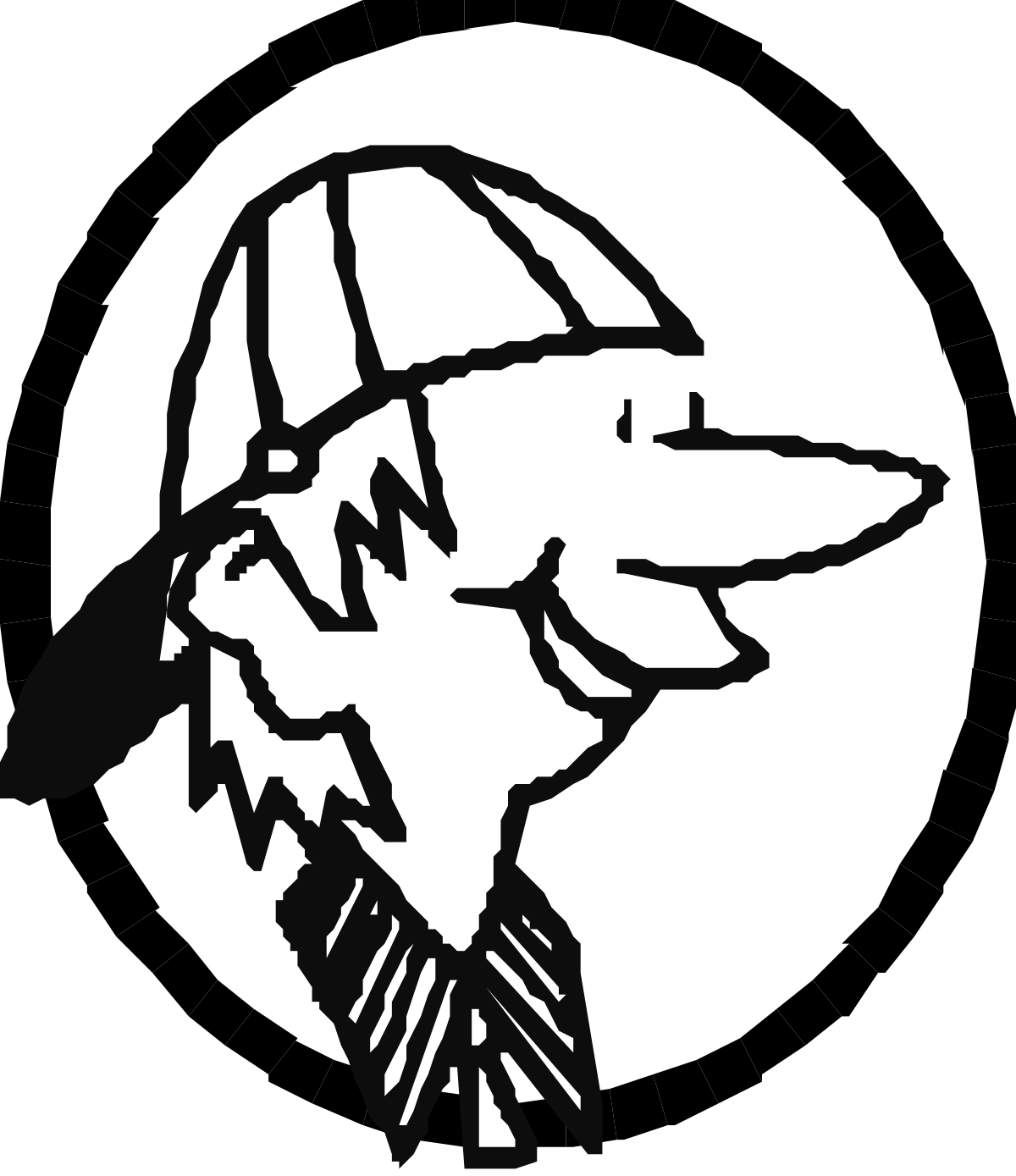 Child with Hat and Black and White Bird Flying Clipart