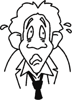 Black and White Beard Man Clipart - Unique Line Art Illustration