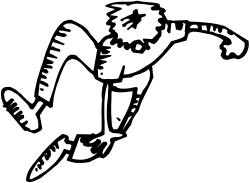 Black and White Silhouette of a Man in a Suit - Elegant Business Clipart
