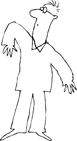 Black and White Silhouette of a Man in a Suit - Elegant & Timeless Clipart