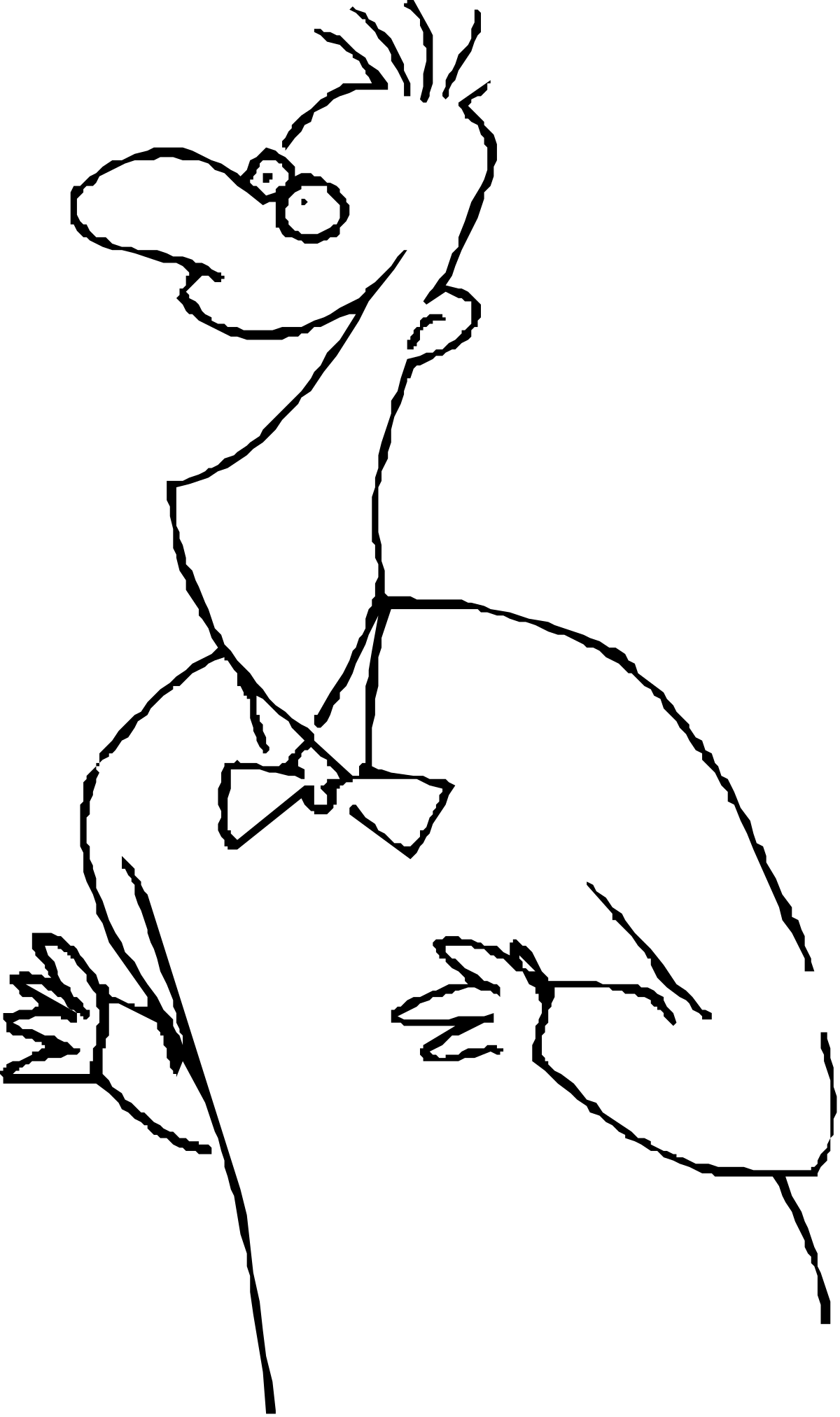 Black and White Bird Clipart - Elegant Avian Illustrations