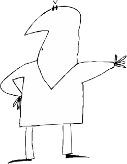 Silhouette of a Man with Hat and Cane - Elegant Clipart for Diverse Uses
