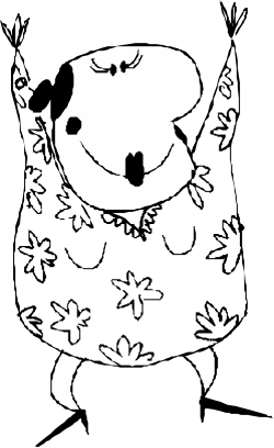 Black and White Silhouette of a Happy Dog - Perfect for Clipart Use