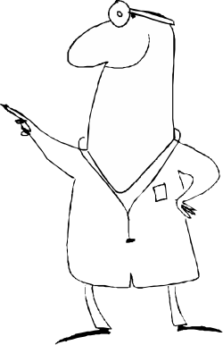 Silhouette of a Man in Suit - Black and White Clipart