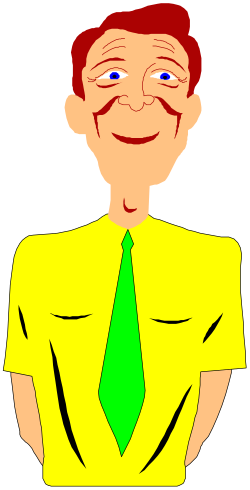 Green Tie and Yellow Shirt Man Clipart for Versatile Use