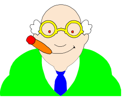 Smoky Vibes: Businessman with Glasses and Tie Smoking a Cigarette Clipart