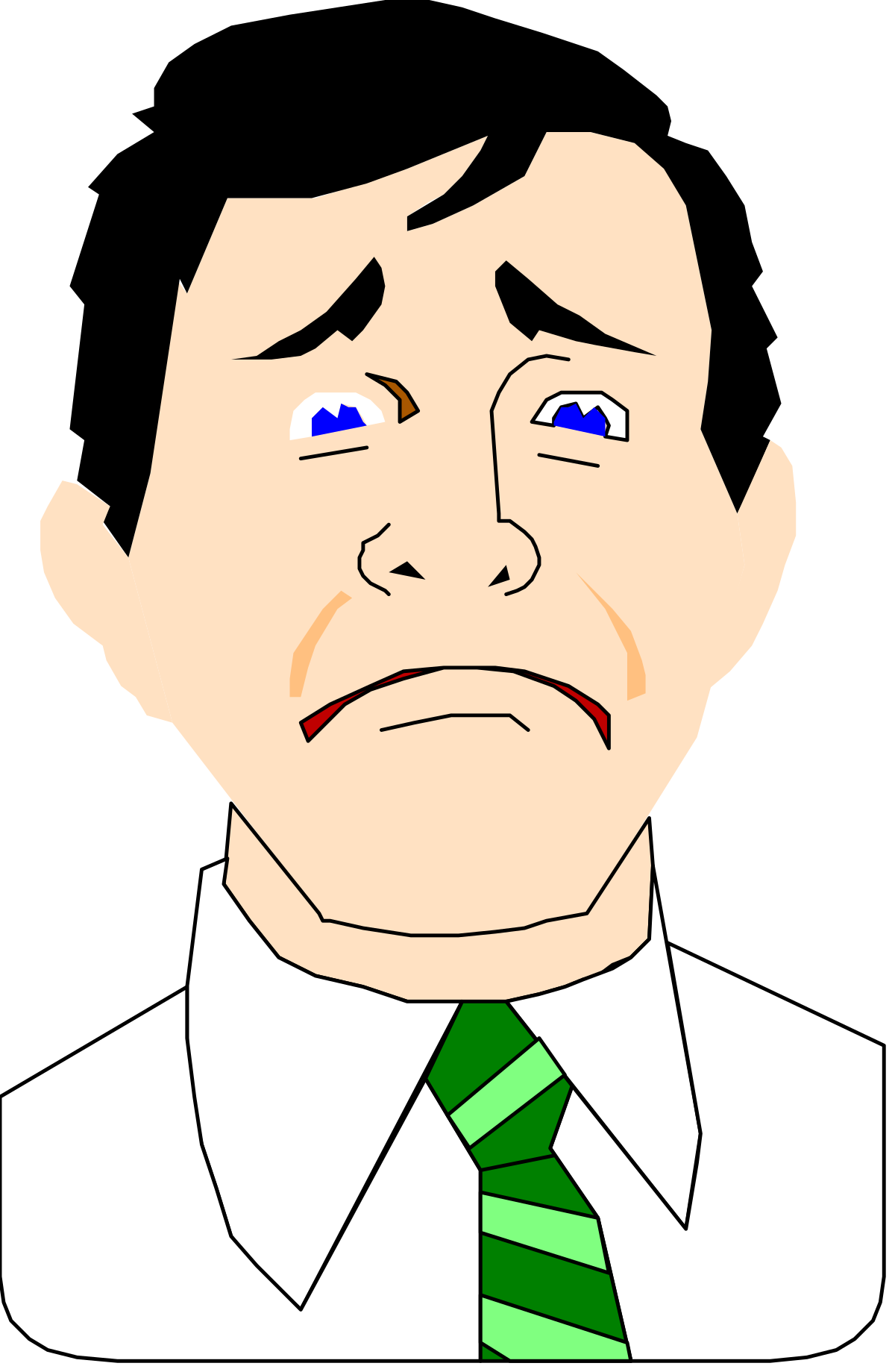 Businessman Clipart: Man in Tie and White Shirt for Professional Use