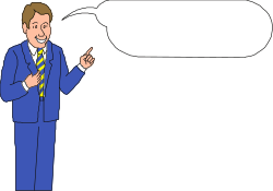 Business Meeting Clipart: Man in Suit Discussing Ideas