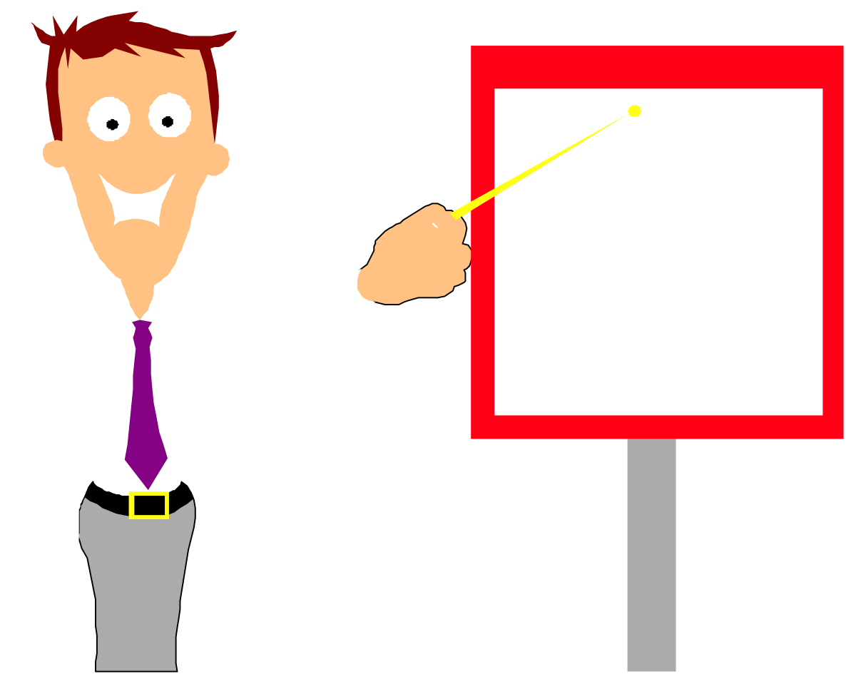 a man pointing at a white board clip art png transparent Man Pointing at White Board Clipart for Business and Education