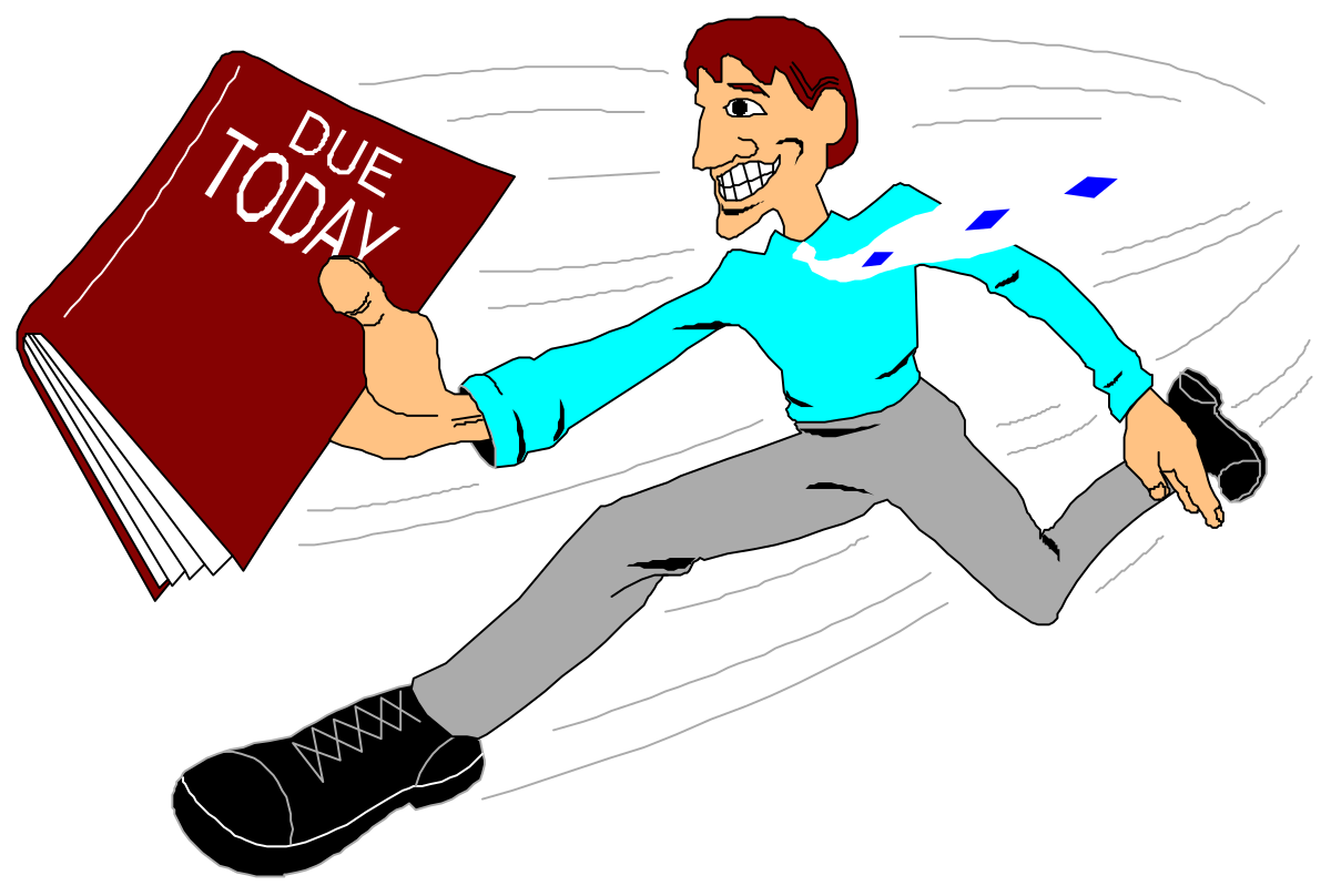 a man running with a book in his hand clip art png transparent Running Man with Book Clipart - Dynamic Reading Action