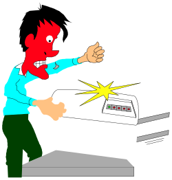 Printer Clipart: Man Inserting Paper for Seamless Printing