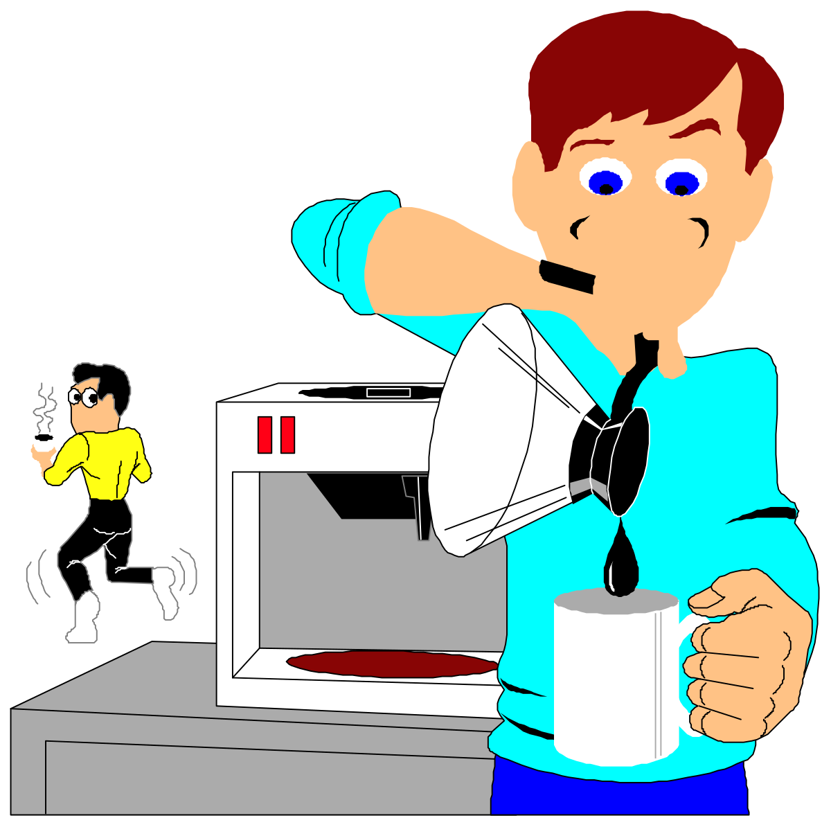 a man is making a cup of coffee clip art png transparent Coffee Cup Creation: Man Brewing Fresh Coffee Clipart