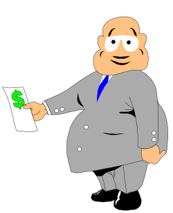 Businessman in Suit Holding Paper Clipart - Professional and Stylish