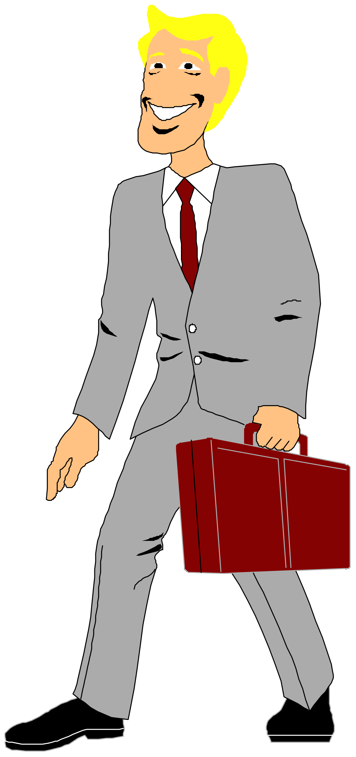 a man in a suit carrying a briefcase clip art png transparent Businessman with Briefcase Clipart: Professional Figure in Suit
