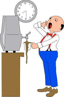 Computer Work Scene with Clock - Perfect SVG Clipart