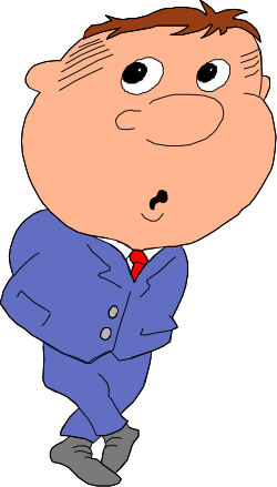 Cartoon Man in Suit and Tie Clipart for Professional Use