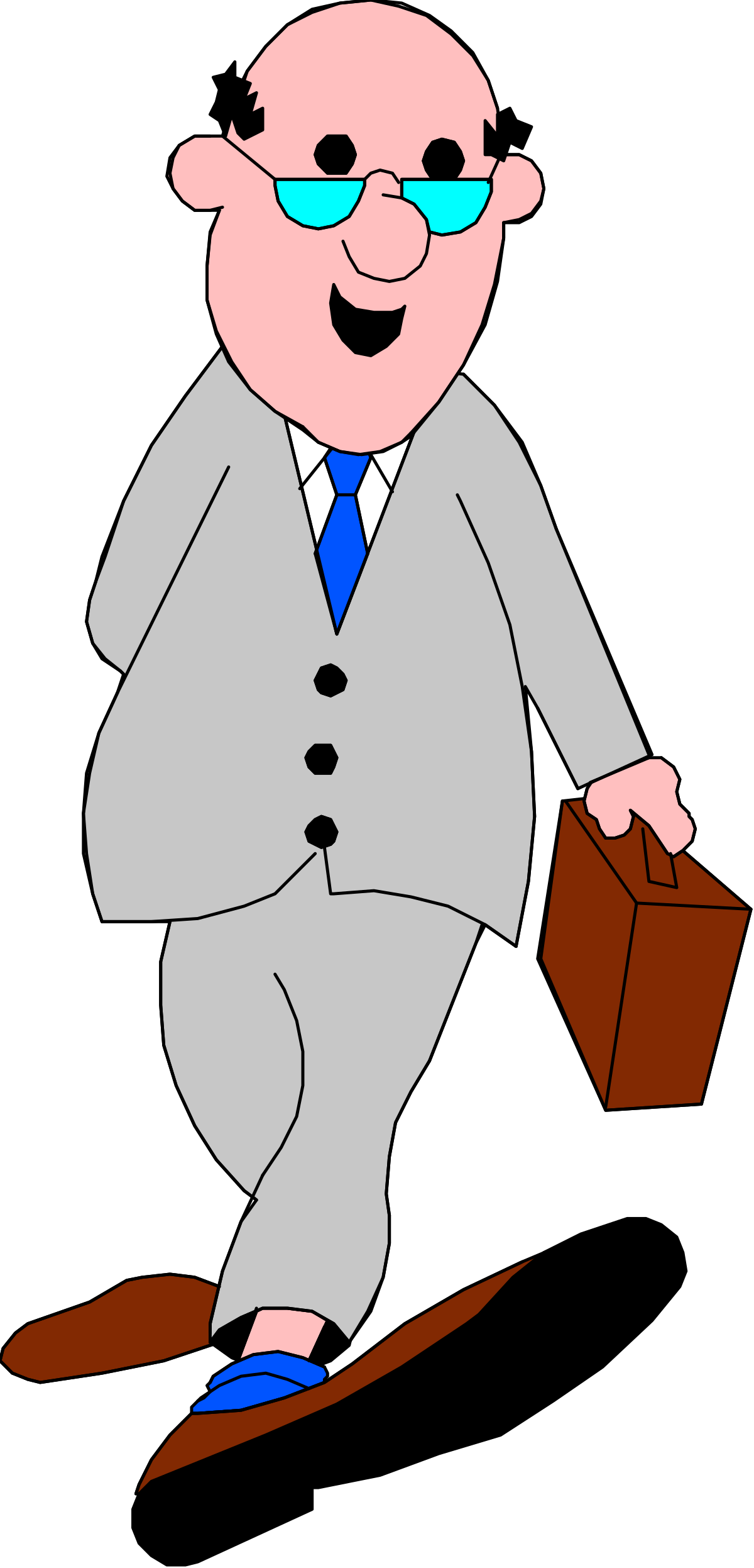 a man in a suit and tie with a briefcase clip art png transparent Businessman in Suit and Tie with Briefcase Clipart