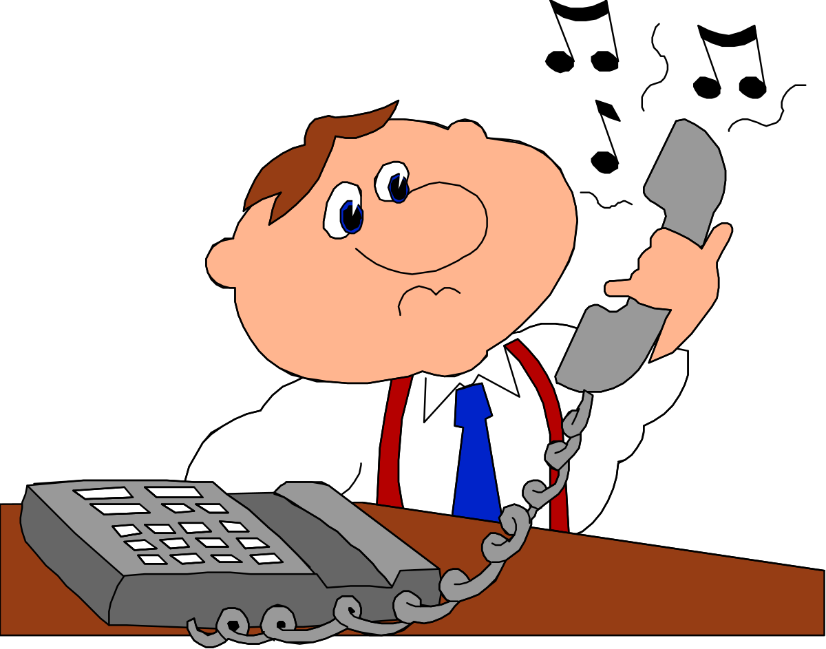 Businessman in a Tie Talking on the Phone Clipart