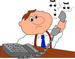 Businessman in a Tie Talking on the Phone Clipart