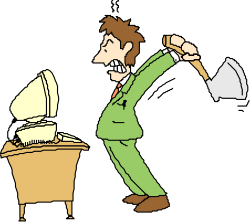 Businessman Disposing Paper into Trash Bin Clipart