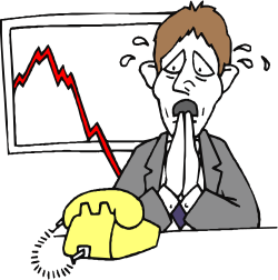 Businessman in Suit Analyzing Chart Clipart for Professional Use