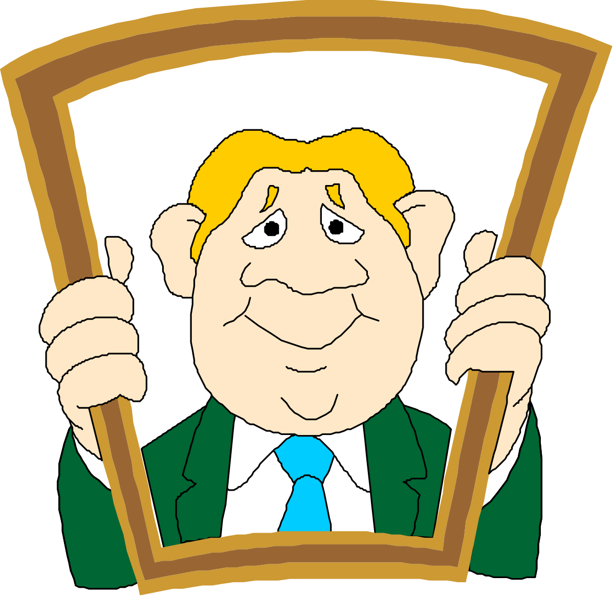 a man in a suit holding a frame clip art png transparent Stylish Man in Suit Holding a Frame Clipart